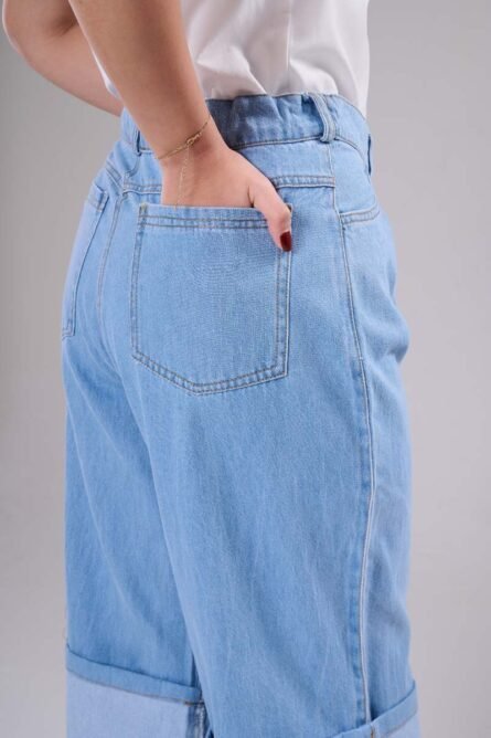 High-Waist Wide Leg Jorts - Image 8