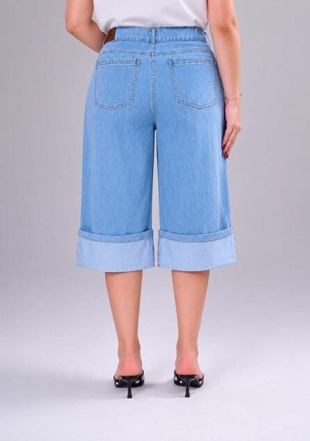 High-Waist Wide Leg Jorts - Image 3